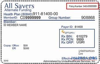 Realistic USA UnitedHealthcare Inc. health insurance card download for verification